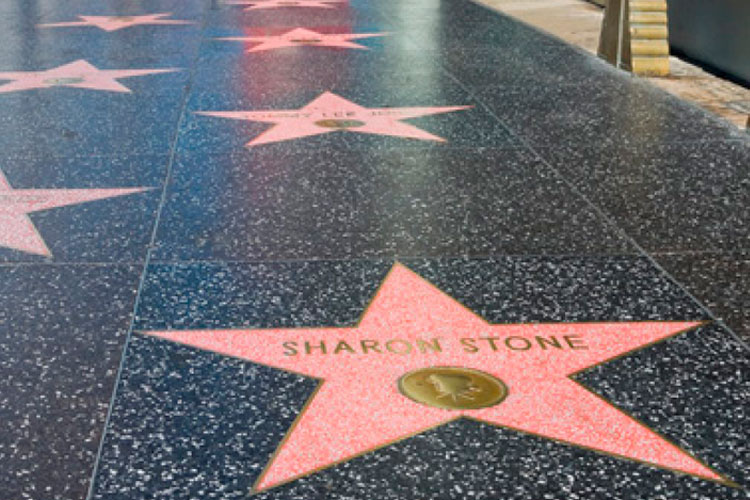 [fotografía] estrellas en el suelo del paseo de la fama de Hollywood